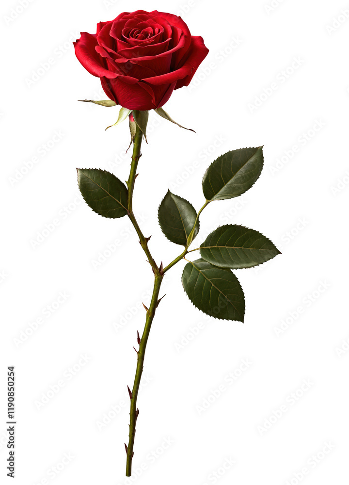 A red rose with a few petals slightly unfurled, showing intricate details and shading, isolated on a transparent background. A red rose with a few petals slightly unfurled, showing intricate details and shading, isolated on a transparent background.