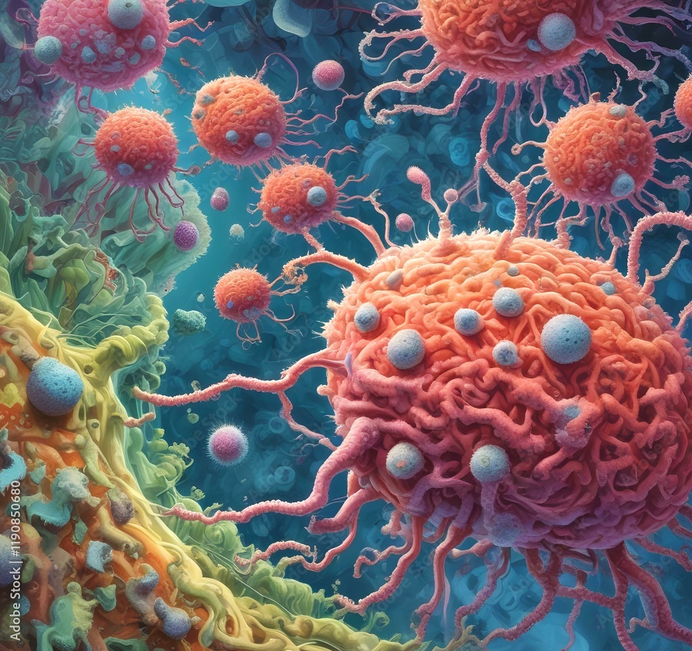 Obraz premium Illustration of bacteria.