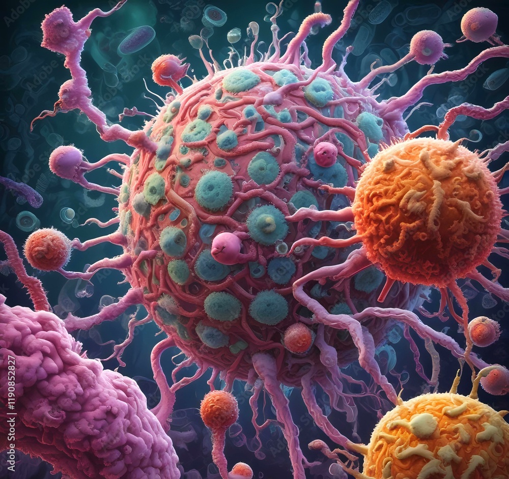 Obraz premium Illustration of bacteria.