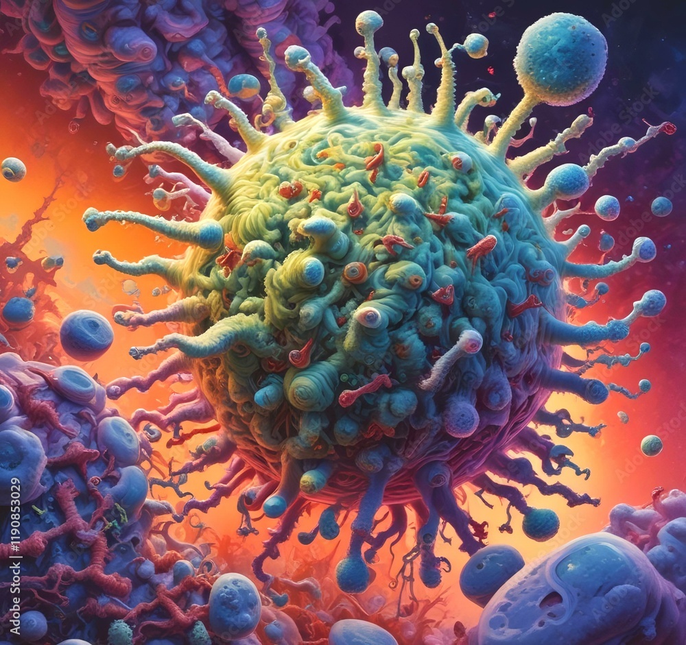 Obraz premium Illustration of bacteria.