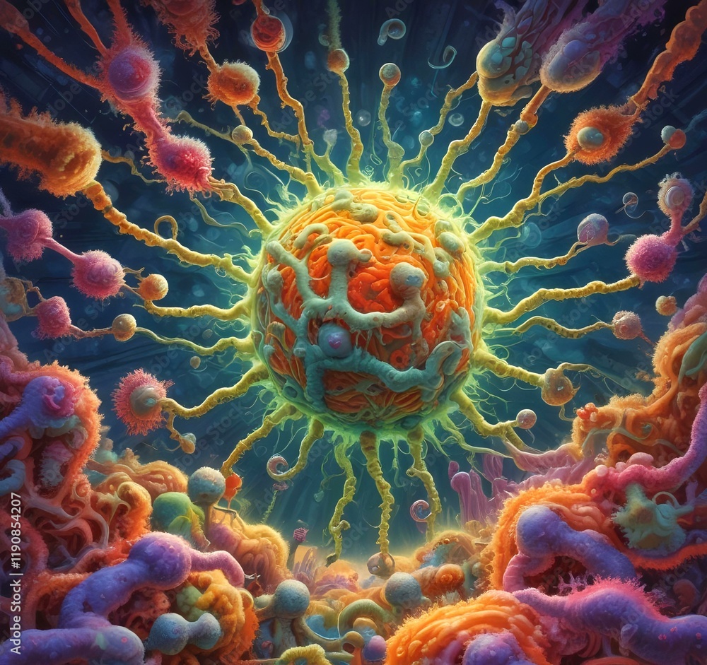 Obraz premium Illustration of bacteria.