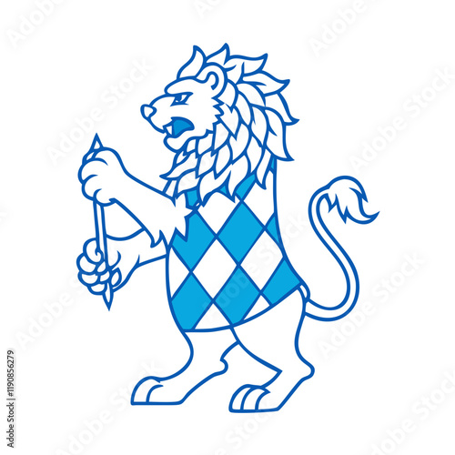bavarian lion vector icon, bavarian lion vector illustration - simple illustration of bavarian lion, perfect for logos bavarian lion 
