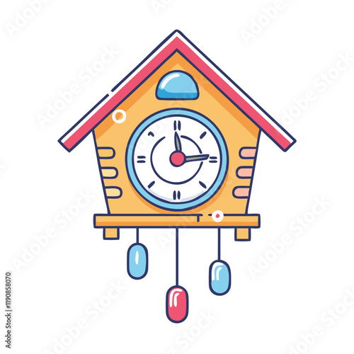 german cuckoo clock vector icon, german cuckoo clock vector illustration - simple illustration of german cuckoo clock, perfect for logos german cuckoo clock 