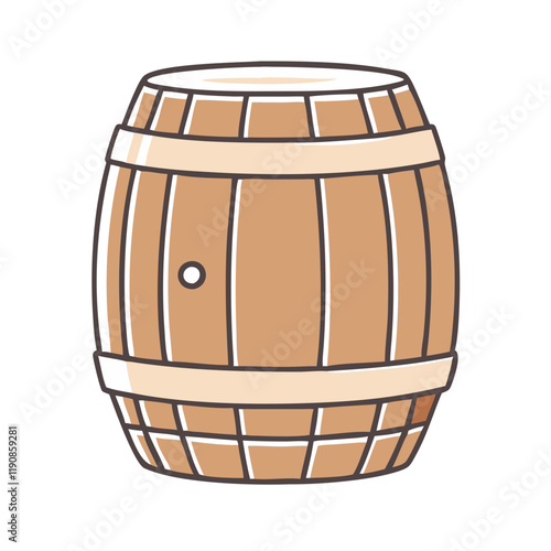 wooden keg vector icon, wooden keg vector illustration - simple illustration of wooden keg, perfect for logos wooden keg 