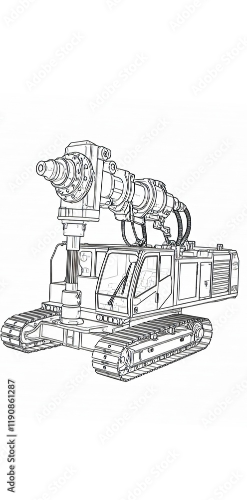 Obraz premium sketch of a mechnic