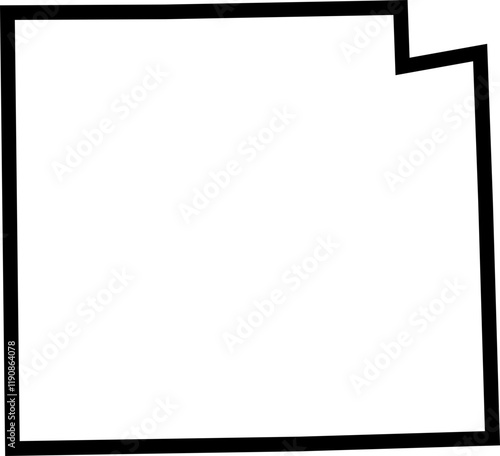 Outline Contour Map of the Collin County/ Texas/ United States of America