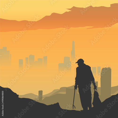 air pollution,water pollution,plastic pollution,pollution Illustration vector based drawing