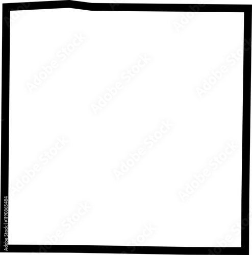 Scurry County Texas Outline Map – Blank Vector Contour, USA