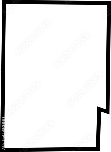 Sterling County Texas Outline Map – Blank Vector Contour, USA