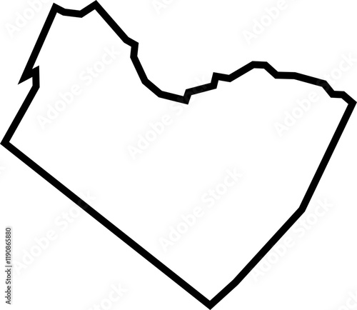 Fotografie Travis County Texas Outline Map – Blank Vector Contour, USA