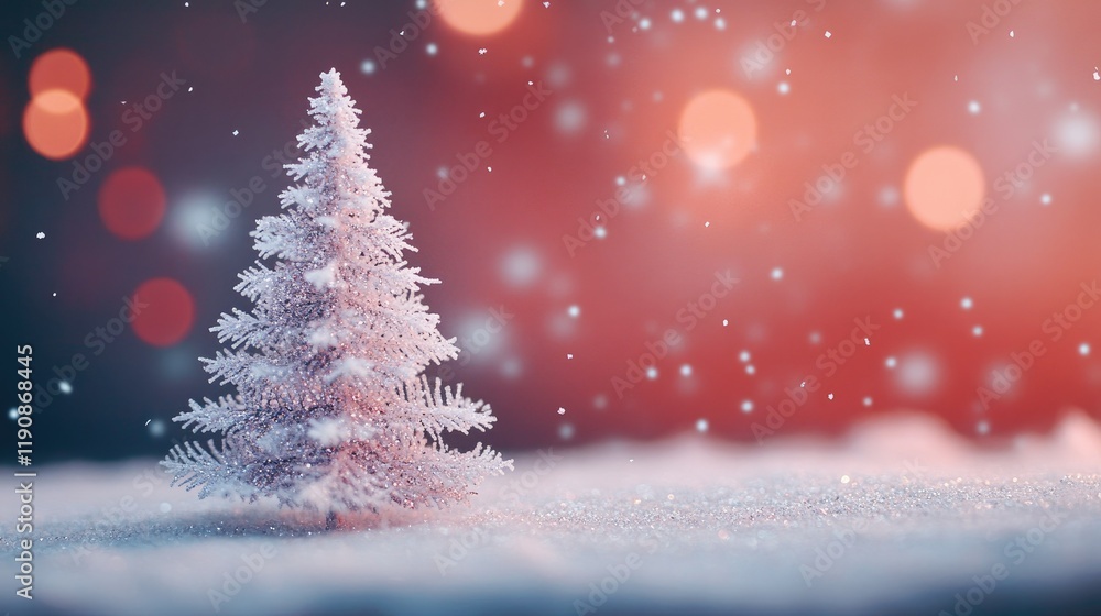 A Christmas card design with a white Christmas tree decorated with snowflakes, set on a blurred festive background, capturing the holiday spirit. A Christmas card design with a white Christmas tree decorated with snowflakes, set on a blurred festive background, capturing the holiday spirit.