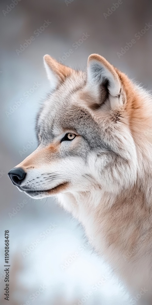 A wolf is staring at the camera with its mouth open A wolf is staring at the camera with its mouth open
