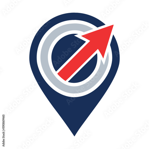 Modern Location Pin Arrow Vector Design. Free Download Modern Location Pin Arrow Vector Design. - GFXLoad