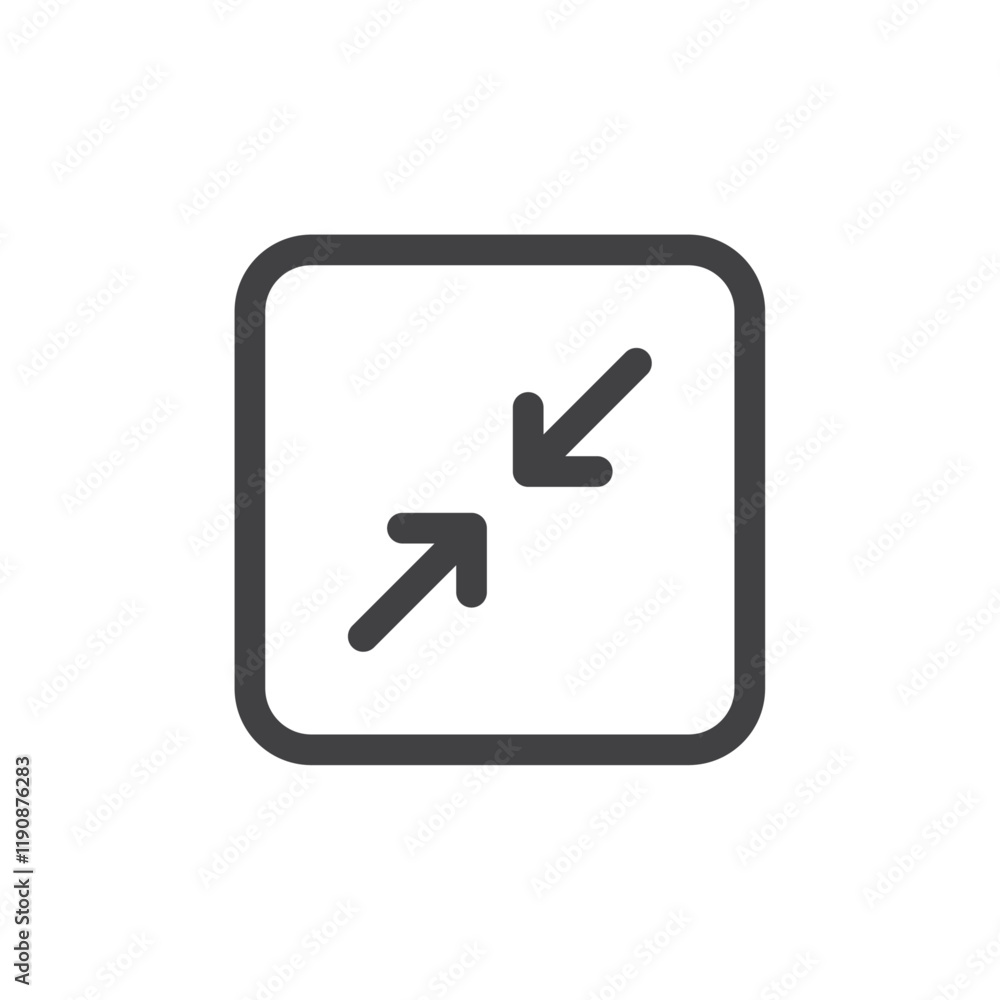 Fullscreen Icon Simple outline vector logo Fullscreen Icon Simple outline vector logo