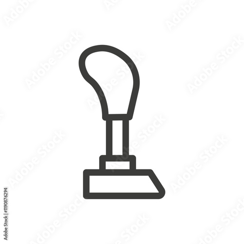 Gearshift icon Simple outline vector logo
