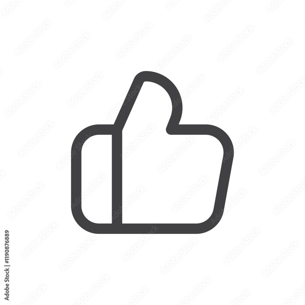 Like icon Simple outline vector logo Like icon Simple outline vector logo