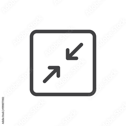 minimize icon Simple outline vector logo