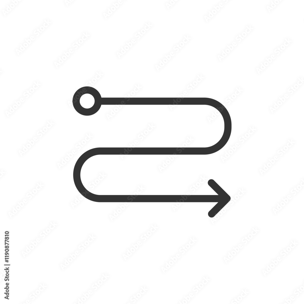 Route start and finish point icon Simple outline vector logo Route start and finish point icon Simple outline vector logo