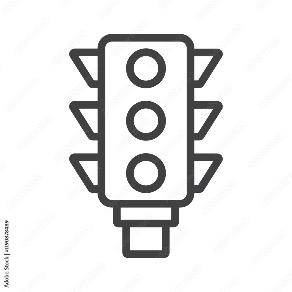 Traffic light icon Simple outline vector logo Traffic light icon Simple outline vector logo