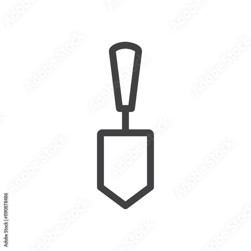 trowel icon Simple outline vector logo