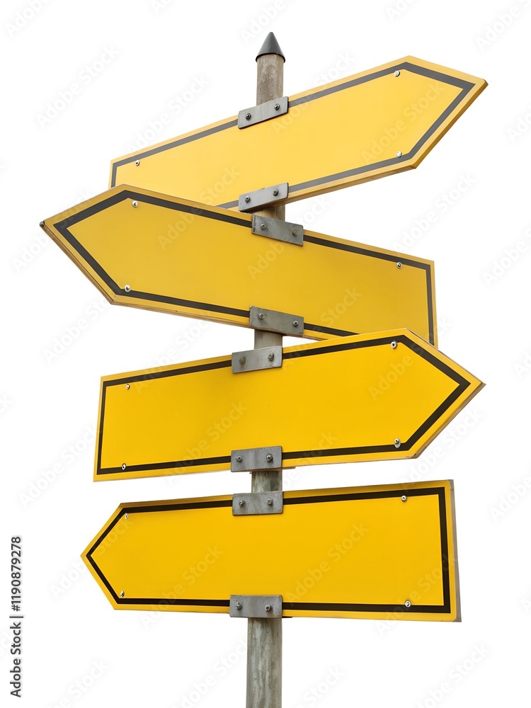 Obraz premium left and right direction sign on road