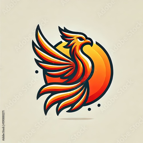 phoenix logo illustration side view 8 photo