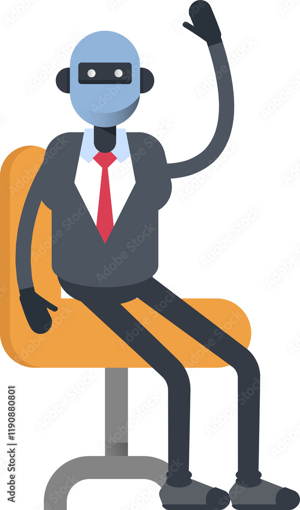Humanoid Office Worker Character Sitting on Chair
Humanoid Office Worker Character Sitting on Chair