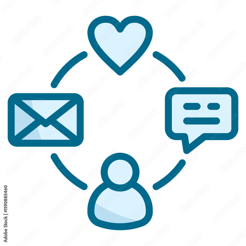 Social Media Engagement Icon Social Media Engagement Icon