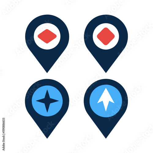 Unique Location Icon with Arrow Vector bundle. Free Download Unique Location Icon with Arrow Vector bundle. - GFXLoad