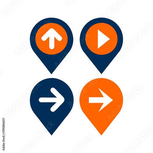 Unique Location Icon with Arrow Vector bundle. Free Download Unique Location Icon with Arrow Vector bundle. - GFXLoad