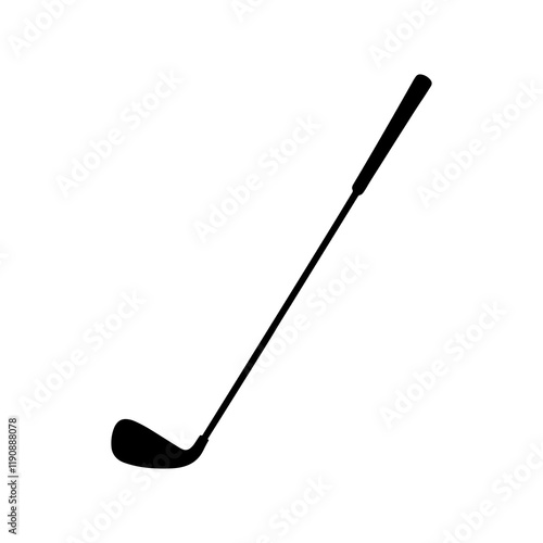One golf stick silhouette vector illustration design on white background.