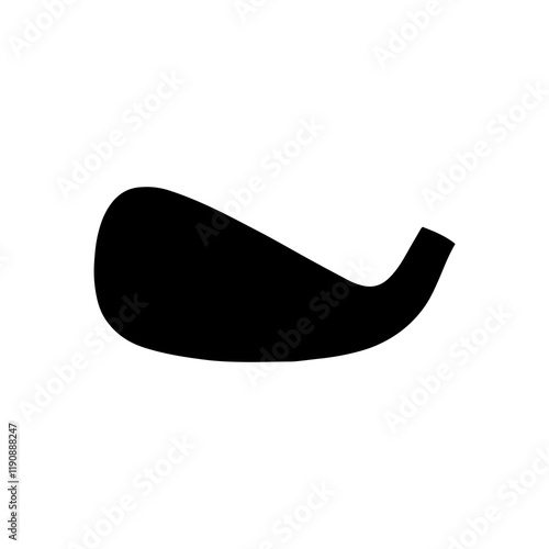 Golf club head icon silhouette vector illustration design on white background.
