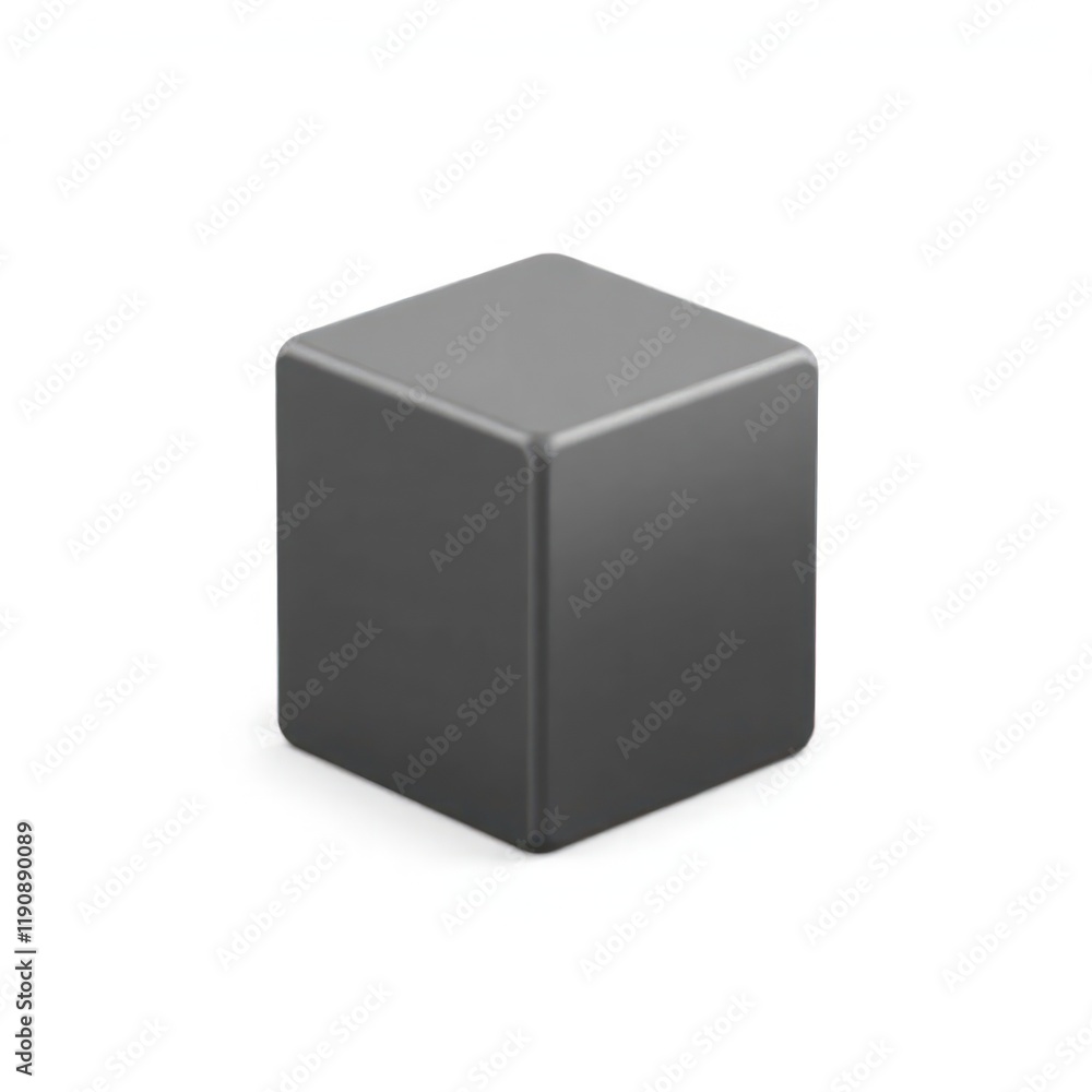 Black and White Icon of a Cube with Clean Lines on a White Background Black and White Icon of a Cube with Clean Lines on a White Background