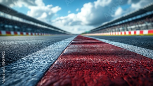 Dynamic Racing Finish Line with Stunning Details. Generative AI photo