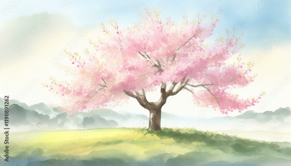 春の風景画 春の風景画