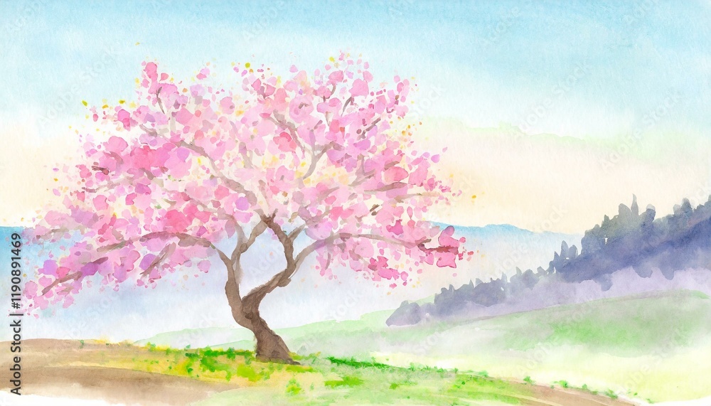 春の風景画 春の風景画