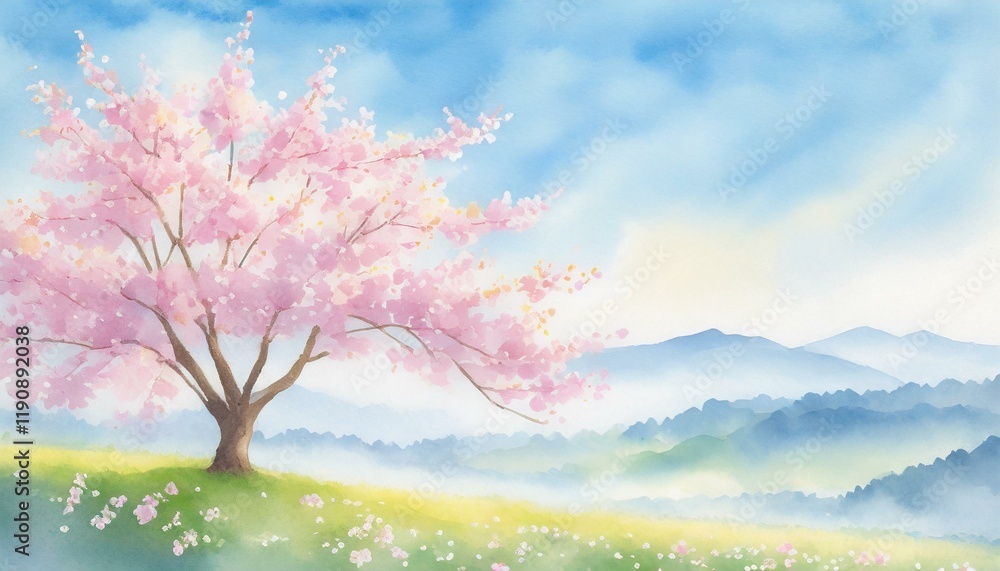 春の風景画 春の風景画
