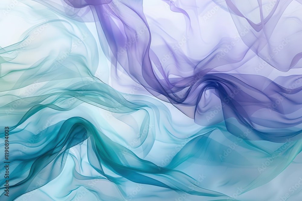Abstract flowing fabric in shades of blue and purple, creating a serene and dreamy atmosphere. Abstract flowing fabric in shades of blue and purple, creating a serene and dreamy atmosphere.