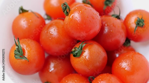 Tomatoes on a White Plate