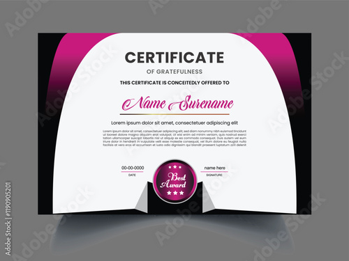 Creative Modern award diploma certificate design template