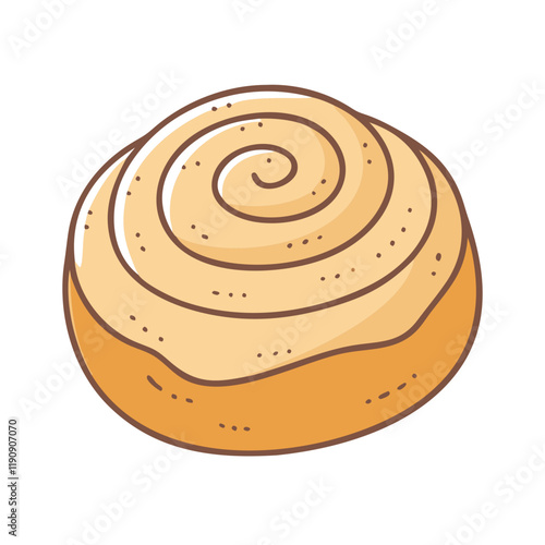 cinnamon roll vector icon,cinnamon roll vector illustration - simple illustration of cinnamon roll ,perfect for logos and iconscinnamon roll 