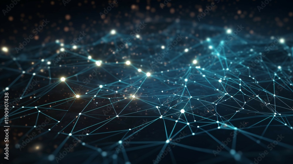 Advanced Data Web Background in blue and golden hues, depicting modern data networks Advanced Data Web Background in blue and golden hues, depicting modern data networks