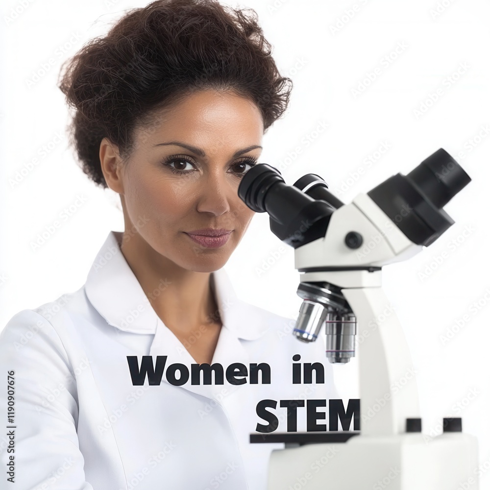 Empowering women in stem careers laboratory setting educational content professional environment close-up perspective