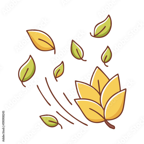 falling leaves vector icon,falling leaves vector illustration - simple illustration of falling leaves ,perfect for logos and iconsfalling leaves 