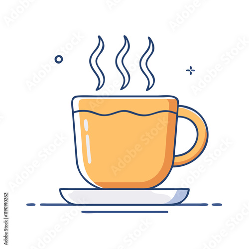 hot cup of coffee vector icon,hot cup of coffee vector illustration - simple illustration of hot cup of coffee ,perfect for logos and iconshot cup of coffee 