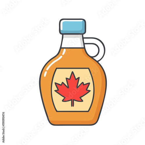 maple syrup bottle vector icon,maple syrup bottle vector illustration - simple illustration of maple syrup bottle ,perfect for logos and iconsmaple syrup bottle 