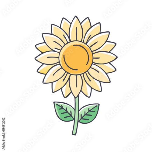 sunflower vector icon,sunflower vector illustration - simple illustration of sunflower ,perfect for logos and iconssunflower 