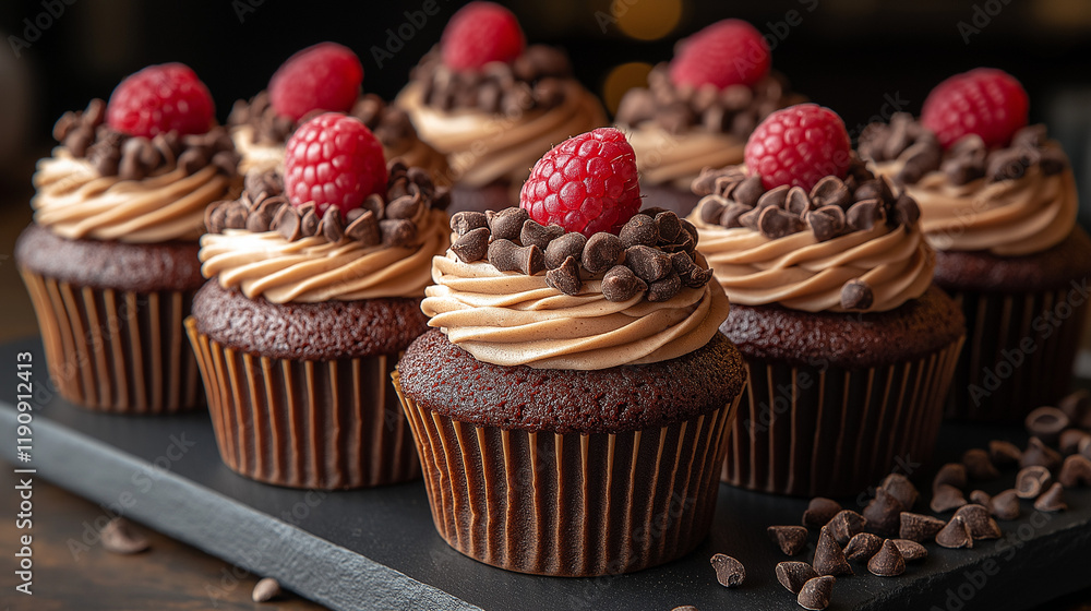 A set of delicious and sweet cupcakes, high calories dessert A set of delicious and sweet cupcakes, high calories dessert