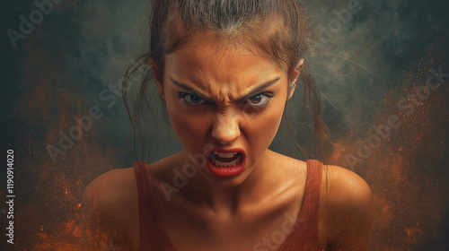 Rage Scream of Angry Woman
