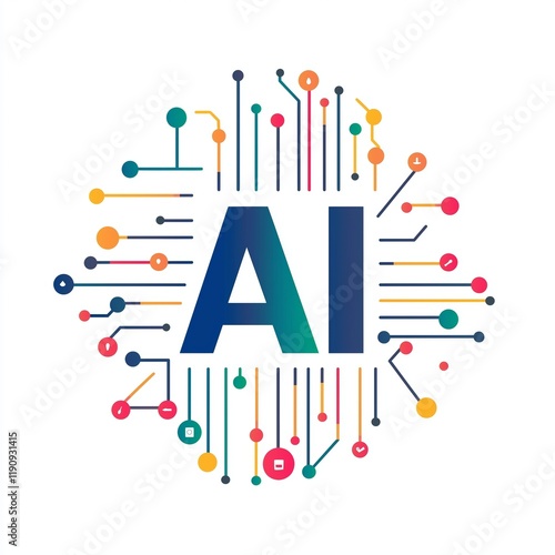 Letter AI, logo AI, star vector design